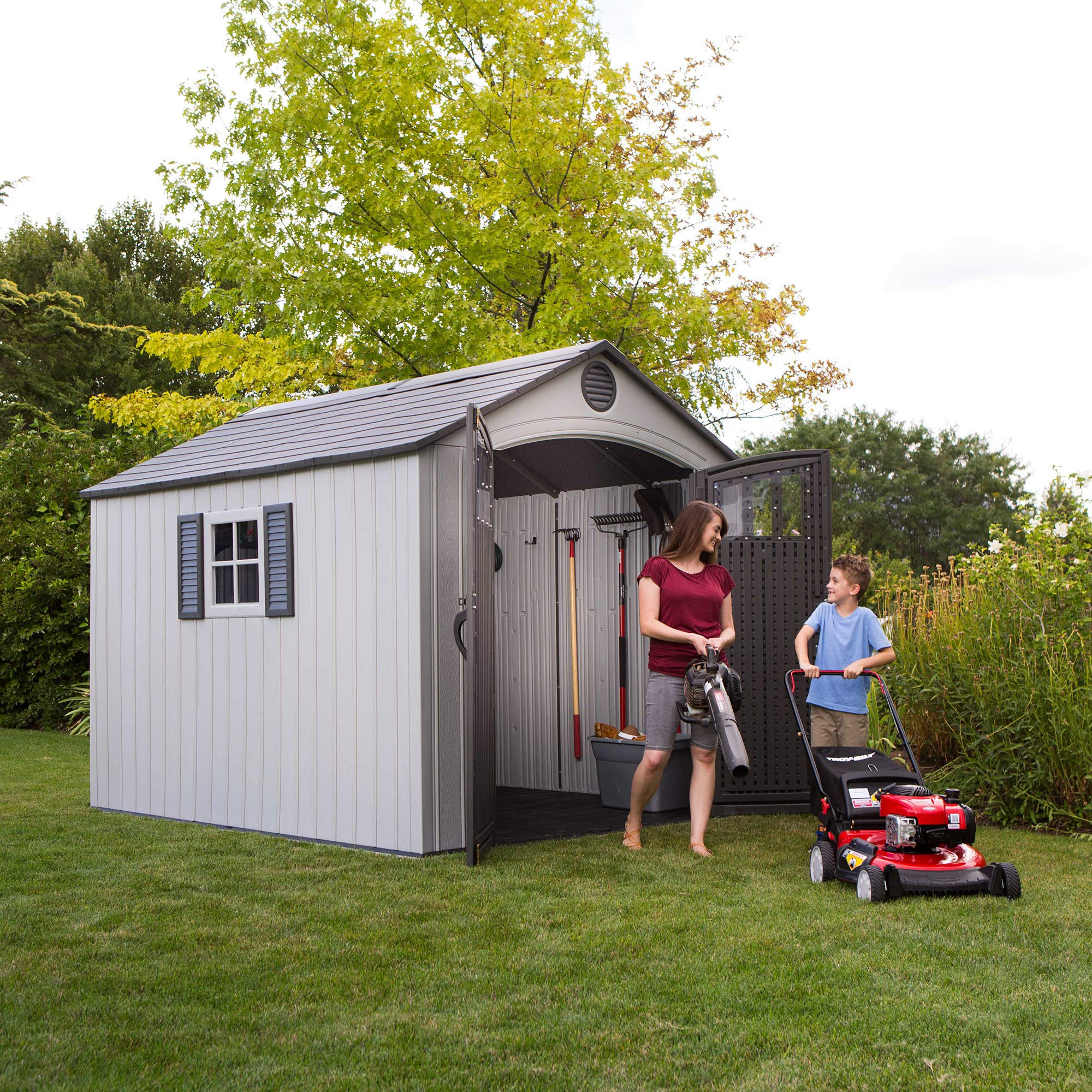 【Storage Shed】Lifetime 8x10 ft Outdoor Storage Shed