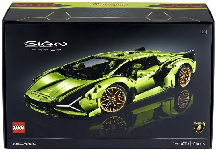 LEGO 42143 Technic Ferrari Daytona SP3 Racing Car Modeling Kit and 42115 Technic Lamborghini Sián FKP 37 Racing Car Modeling Kit, Exclusive Premium Collector's Set