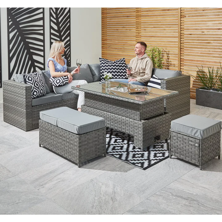 MONACO 9 SEATER ICE BUCKET RATTAN DINING SET