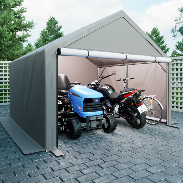 10 Ft. W x 10 Ft. D Portable Storage Shed Bike Shed Motorcycle Garage