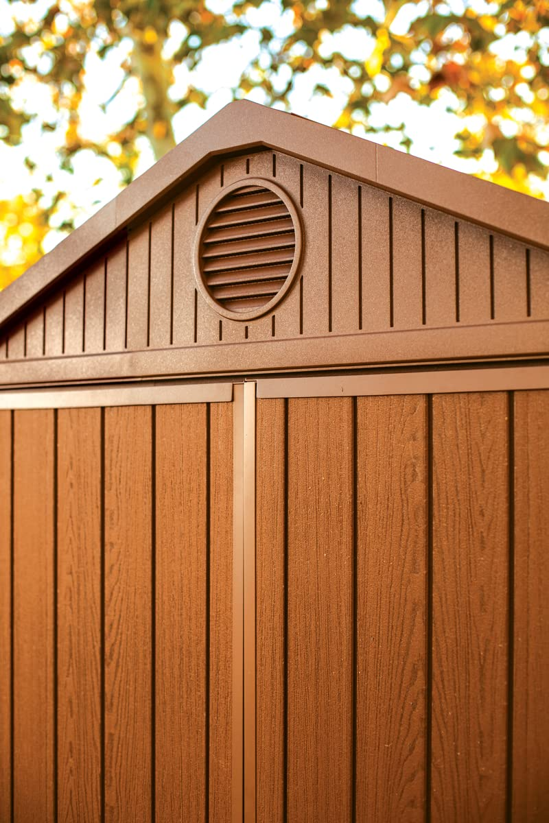【Storage Shed】【BS】6x6 Darwin Outdoor Apex Garden Storage Shed, Brown