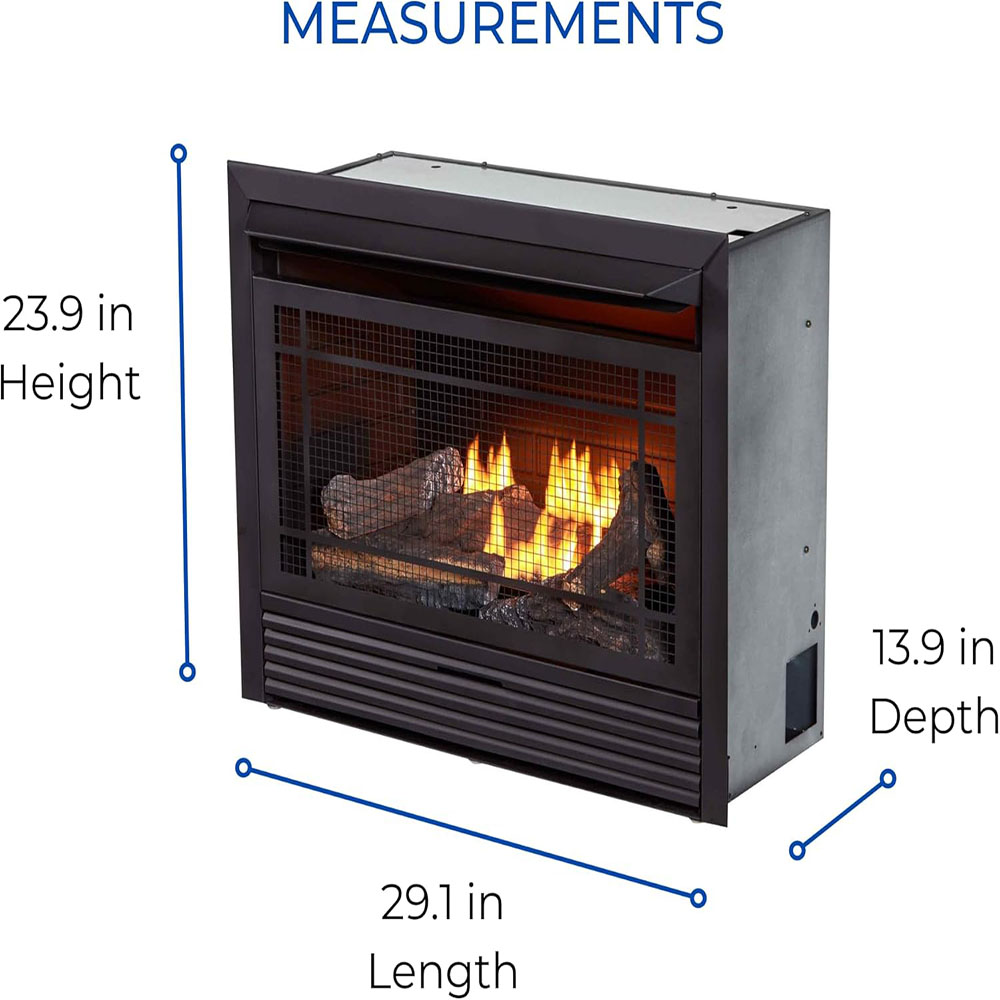 Duluth Forge Dual Fuel Ventless Fireplace Insert with Thermostatic Control