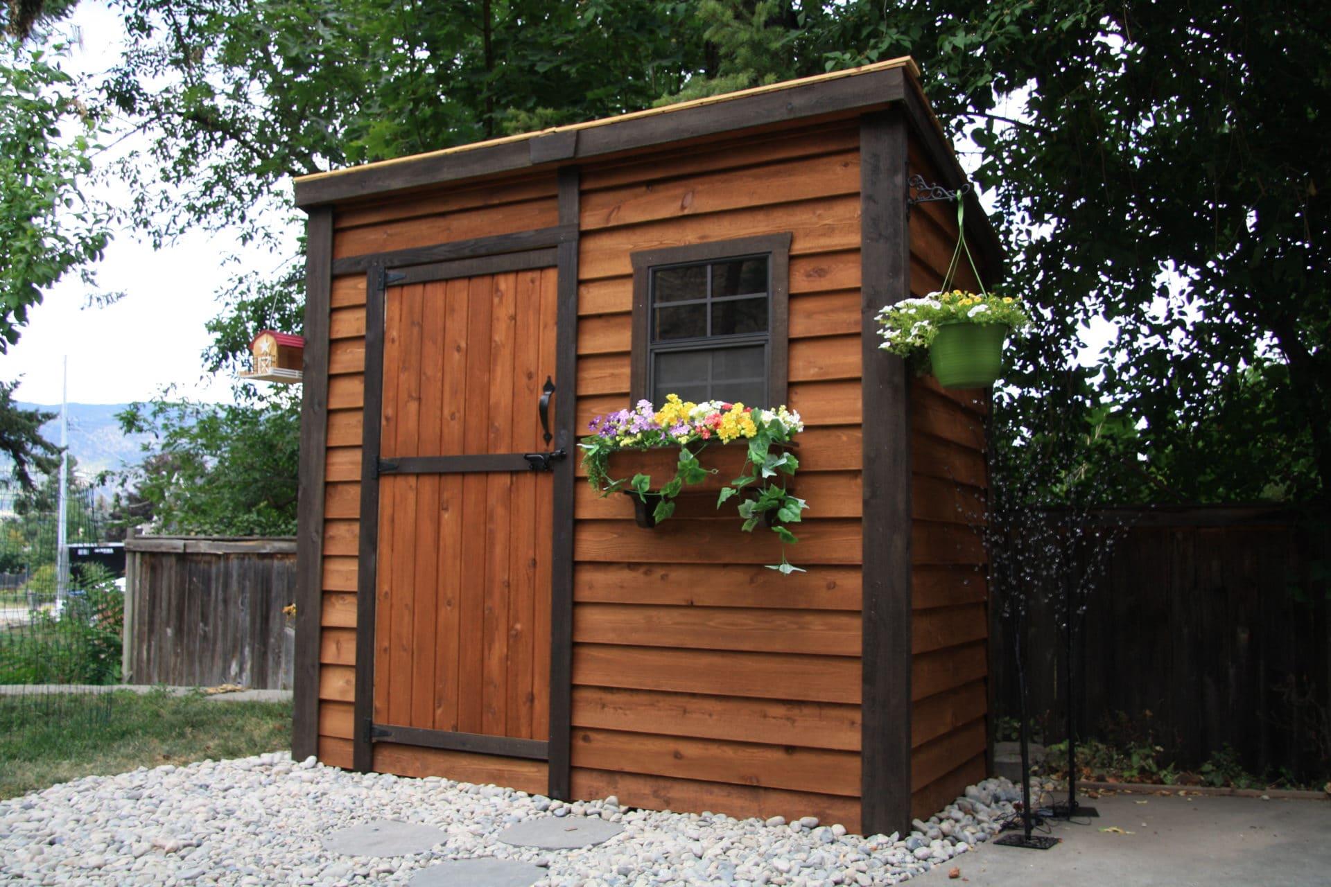 8 ft. W X 4 ft. D Solid Wood Lean-To Storage shed