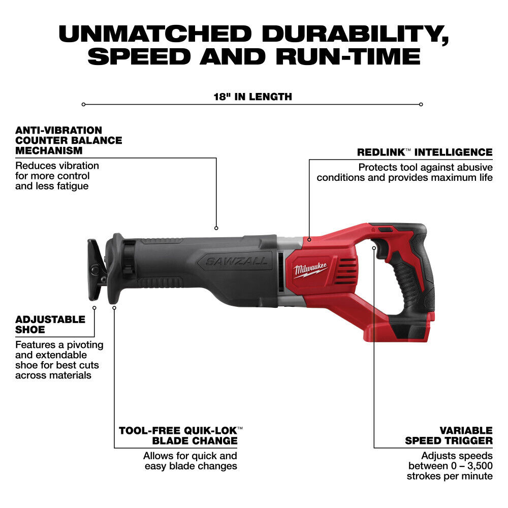 Milwaukee M18 Cordless LITHIUM-ION 6-Tool Combo Kit (2696-26)
