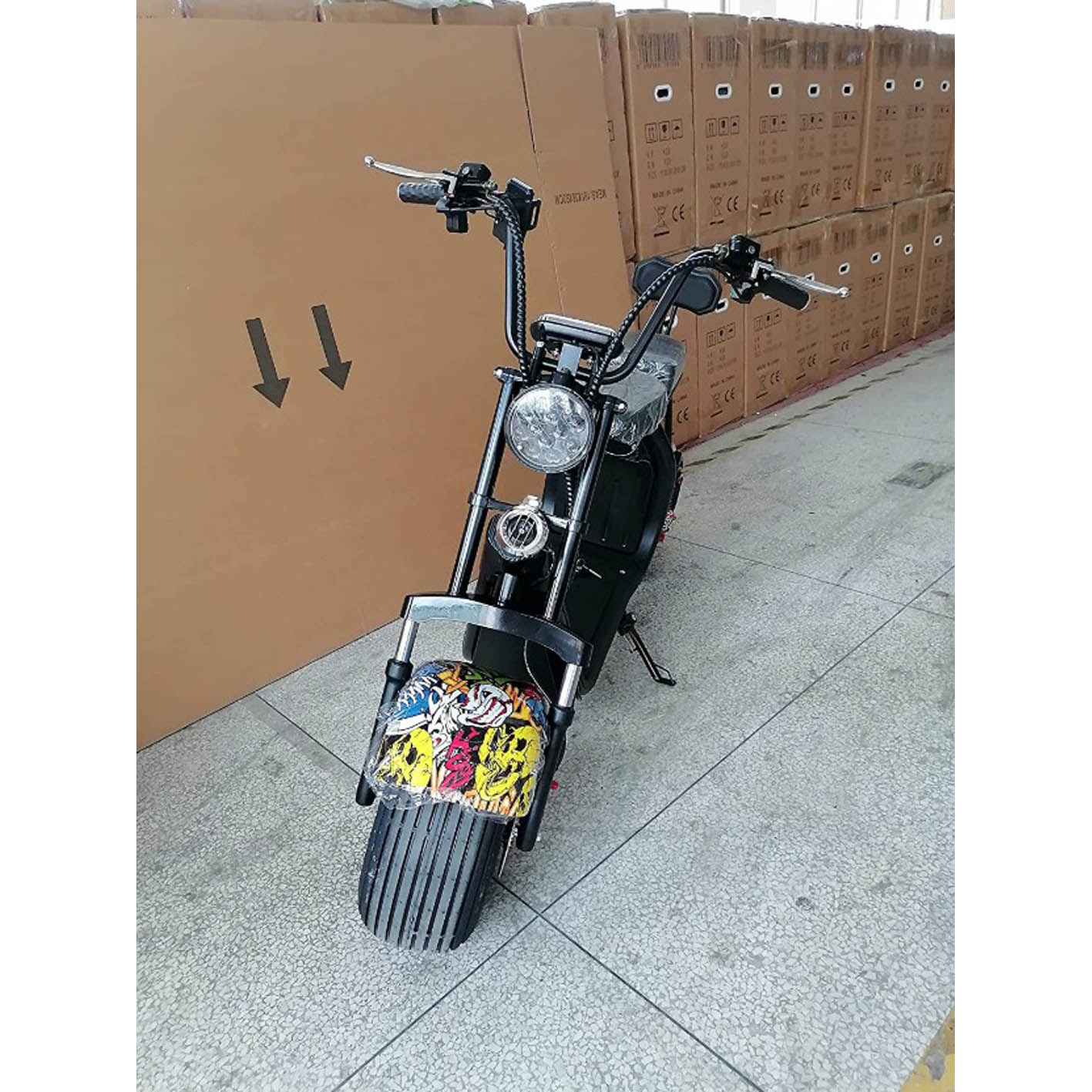 Adult Electric Fat Tire Scooter 60V Citycoco Bike 2000W Scooter Up To 24 MPH