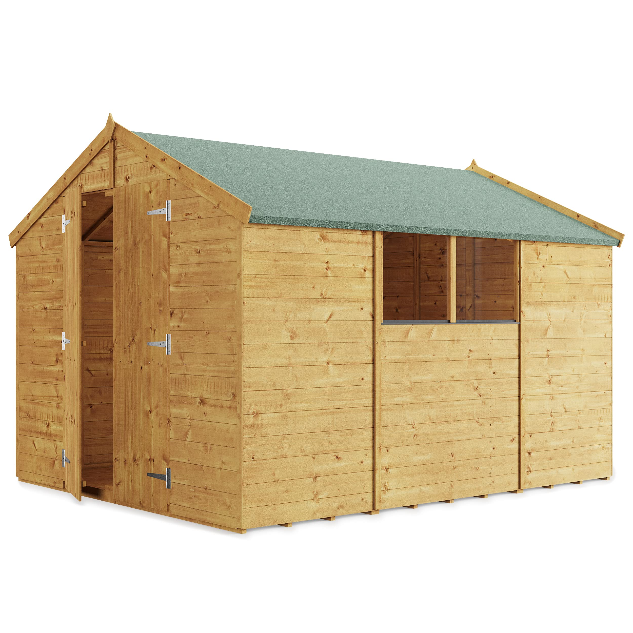 【Storage Shed】Garden Shed with Floor | Wooden Garden Storage Shed with Apex Roof & Felt Included